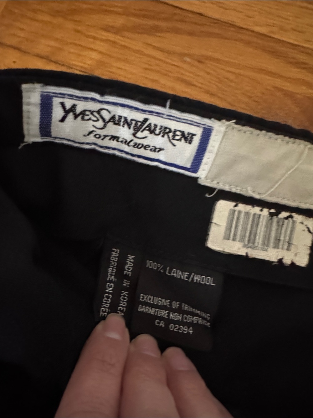 Men's black pants YSL vintage